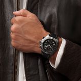 Super Avenger Chronograph 48 Stainless Steel Leather Strap Watch, , hi-res