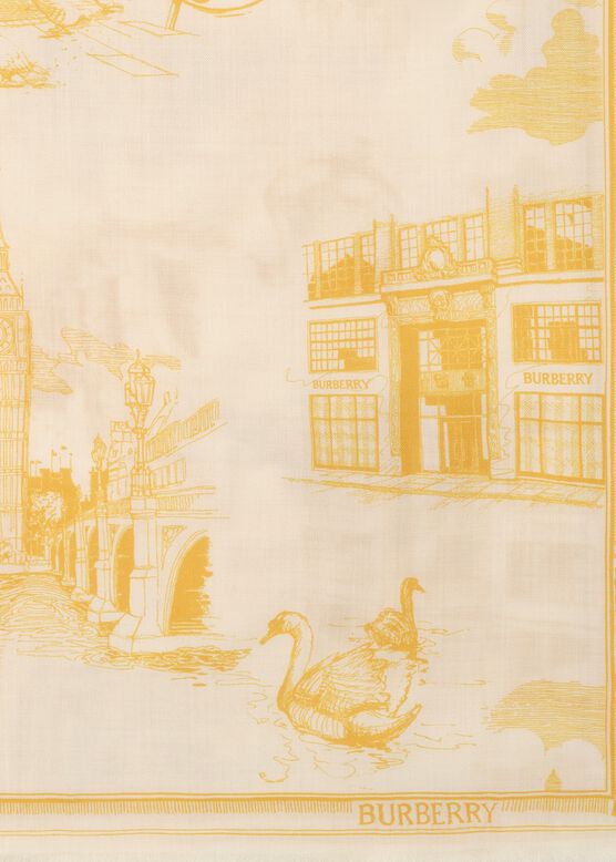 London Landmarks Wool Silk Scarf, , hi-res