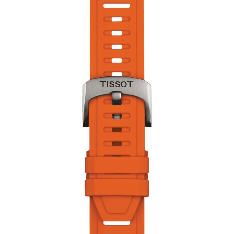 T-Touch Connect Sport 44mm Unisex Watch Black With Orange Silicone Strap, , hi-res