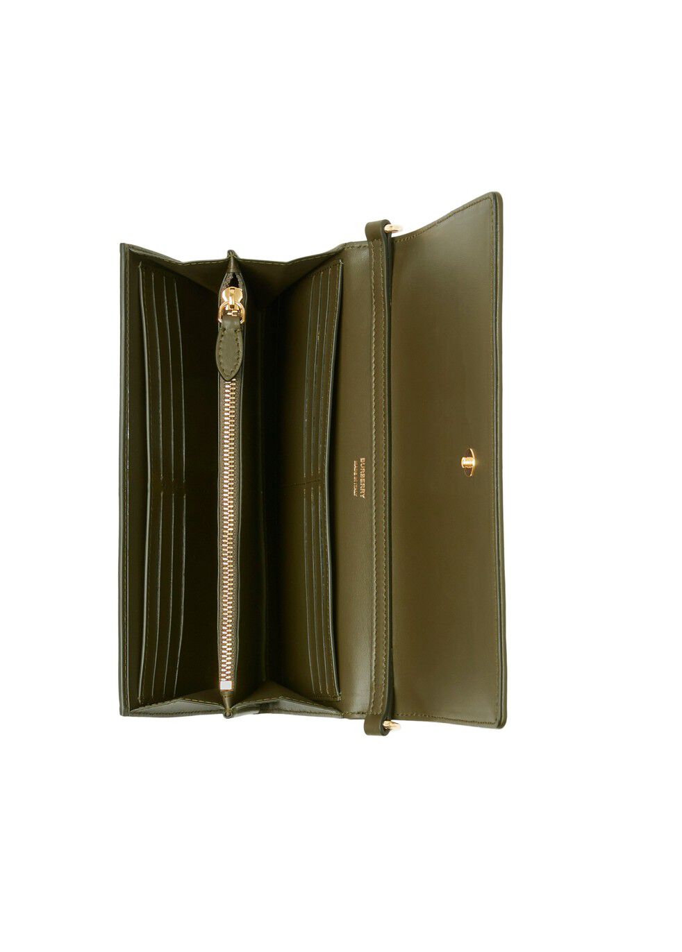 Burberry Check Wallet with Chain Strap Leather Accessories