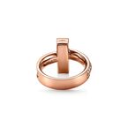 Tiffany T T1 Ring in Rose Gold with Diamonds, 4.5 mm - Size 6, , hi-res