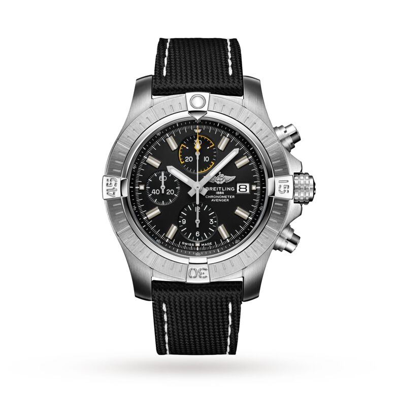 Avenger Chronograph 45 Leather Strap Watch, , hi-res