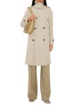 Mid-length Cotton Blend Trench Coat, , hi-res
