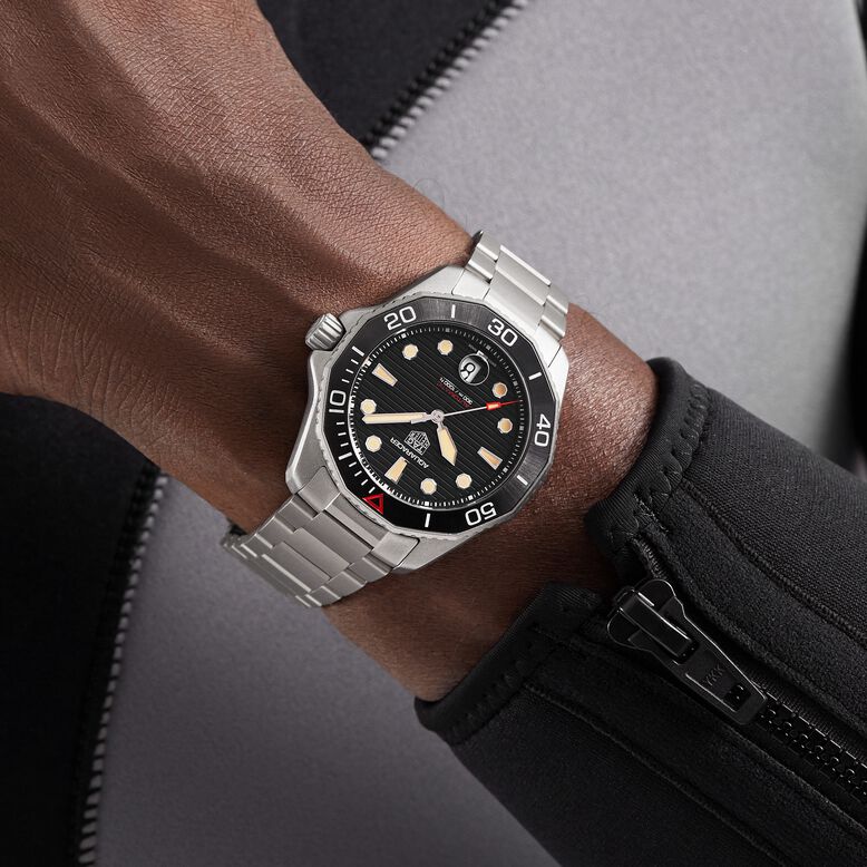 Aquaracer Professional 300 43mm Mens Watch Black Limited Edition 1 of 500, , hi-res
