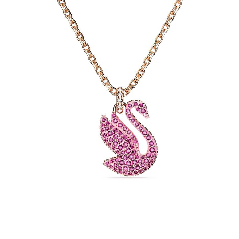 Iconic Swan Lady Necklace Pink White, , hi-res