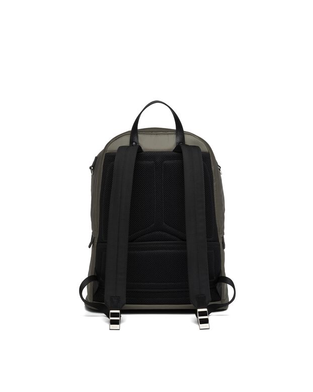 Re-Nylon and Saffiano leather backpack, , hi-res