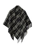 Check Wool Cashmere Cape, , hi-res