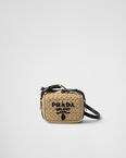 Crochet and leather shoulder bag