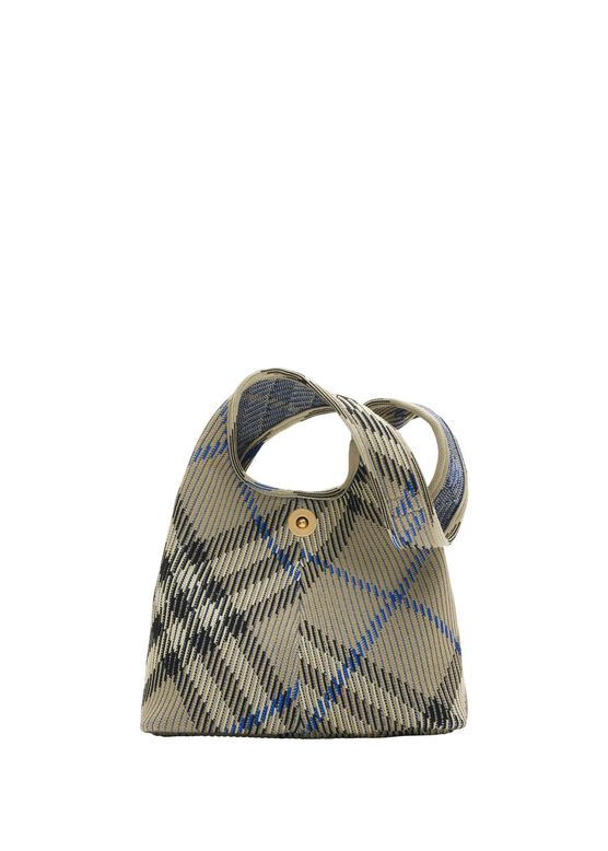 Small Check Knitted Shoulder Bag, , hi-res