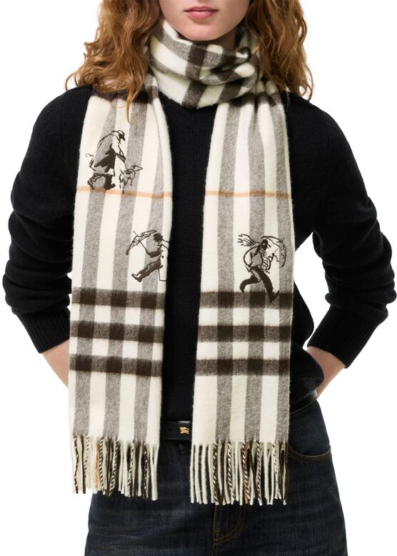 Check Mates Cashmere Scarf, , hi-res