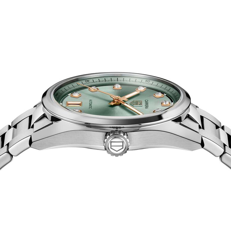 Carrera Date 36mm Ladies Watch Green Diamond Dot, , hi-res