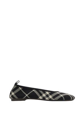 Check Knit Baby Ballerinas