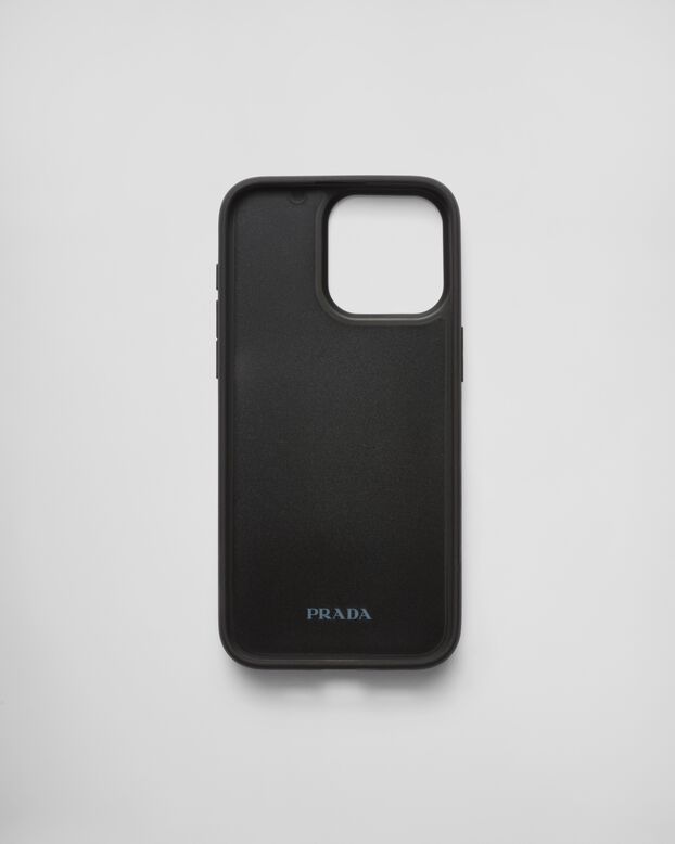 Saffiano leather cover for iPhone 15 Pro Max, , hi-res
