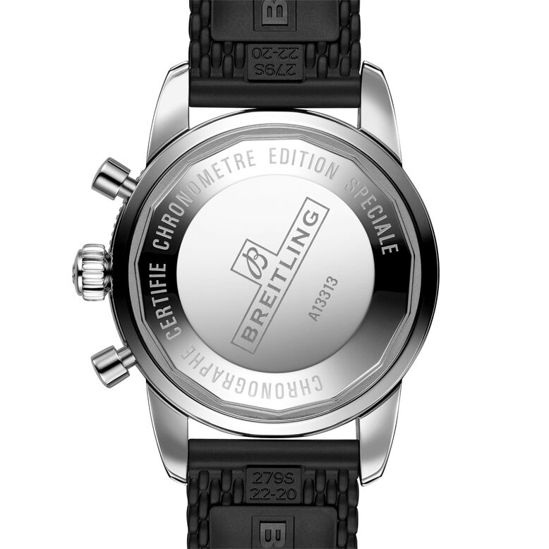Superocean Heritage Chronograph 44 Stainless Steel Rubber Strap Watch, , hi-res