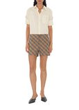 Check Cotton Pyjama Shorts, , hi-res