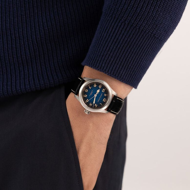 Khaki Field Murph Automatic 38mm Mens Watch Blue Dial Alligator, , hi-res