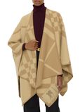 Check Wool Cashmere Cape, , hi-res