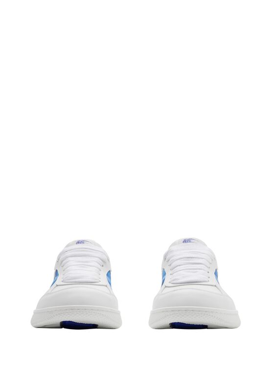 Leather and Check Terrace Sneakers​, , hi-res