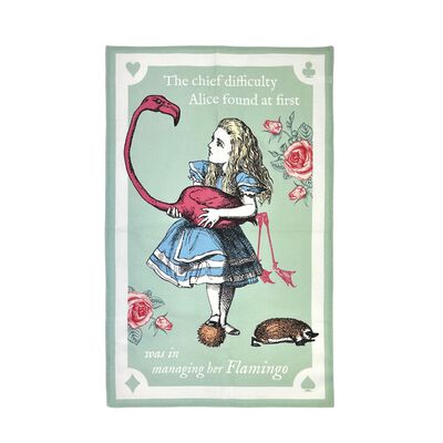 Alice’s Adventures In Wonderland Flamingo Tea Towel