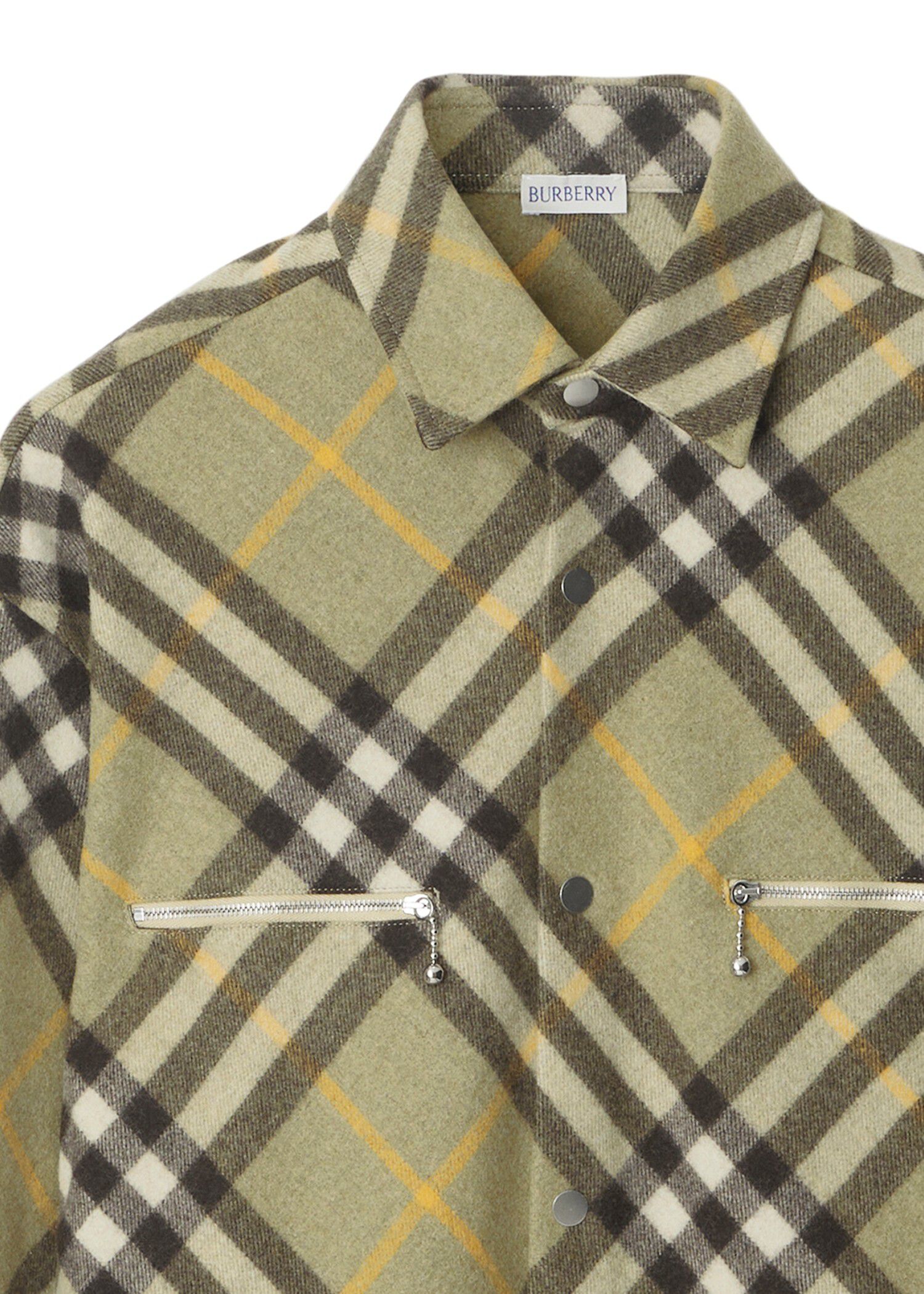 Burberry Check Wool Blend Overshirt Coats Jackets Heathrow