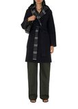 Reversible Wool Hooded Wrap Coat, , hi-res
