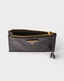 Leather card holder with zipper, , hi-res