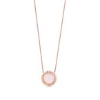 Tiffany T diamond and pink opal circle pendant in 18k rose gold