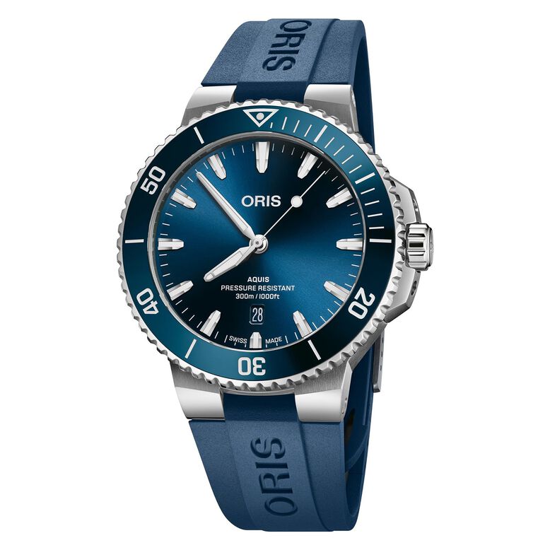 Aquis Date 43.5mm Blue Strap, , hi-res