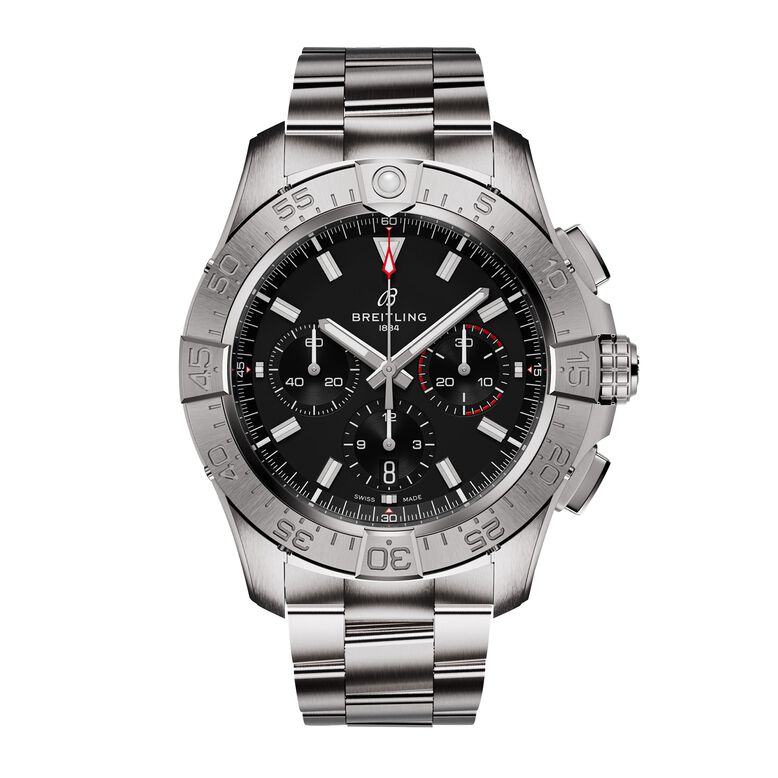 Avenger Chronograph B01 44mm Mens Watch Black Stainless Steel, , hi-res