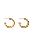 Check Print Hoop Earrings, , hi-res