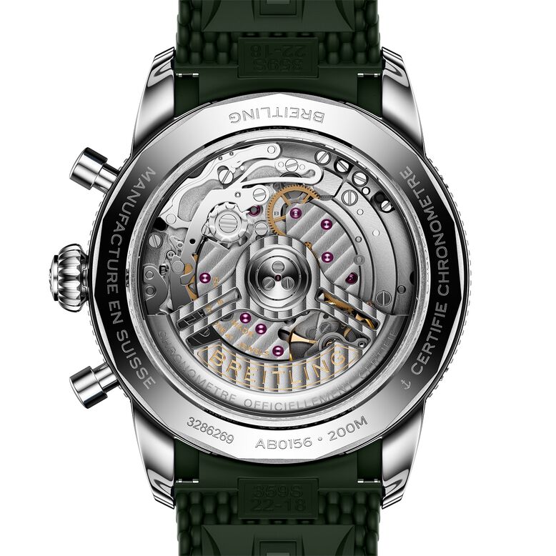 Superocean Heritage B01 Chronograph 42mm Mens Watch Green Rubber, , hi-res