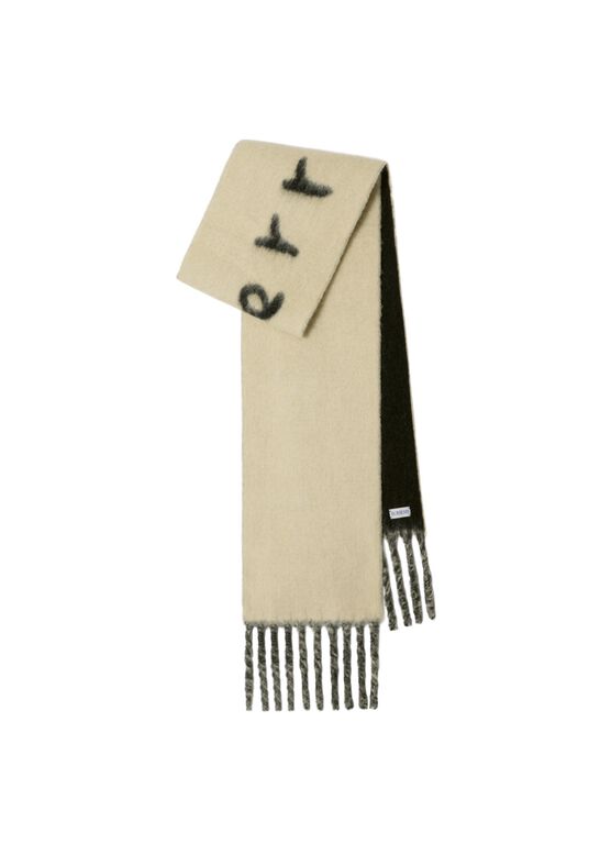 Reversible Logo Alpaca Wool Blend Scarf, , hi-res