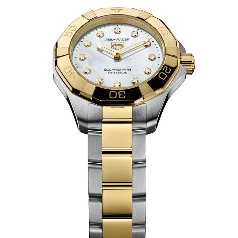 Aquaracer Professional 100 28mm Ladies Watch 18k Yellow Gold, , hi-res