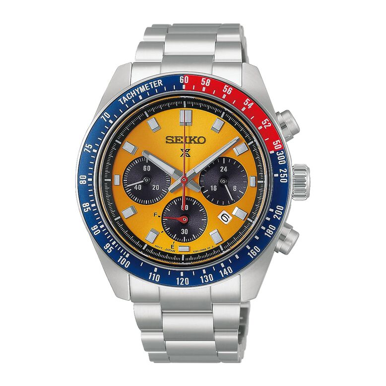 Speedtimer &lsquo;Racing&rsquo; Solar Chronograph 41.5mm Mens Watch Yellow, , hi-res