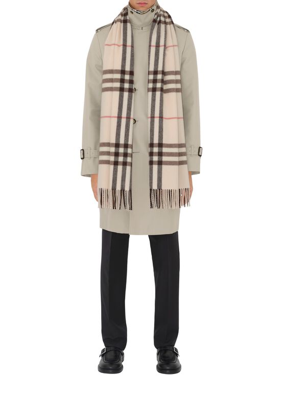 Wide Check Cashmere Scarf, , hi-res