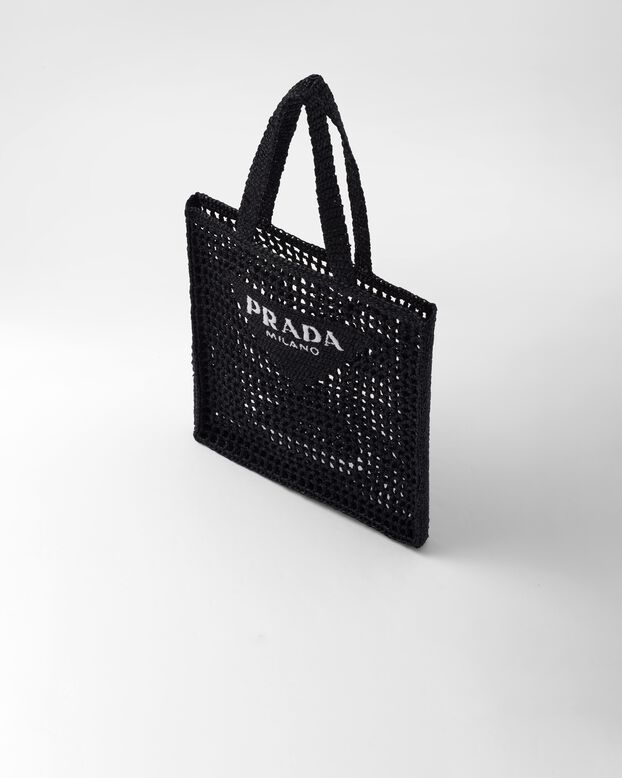 Crochet tote bag with logo, , hi-res
