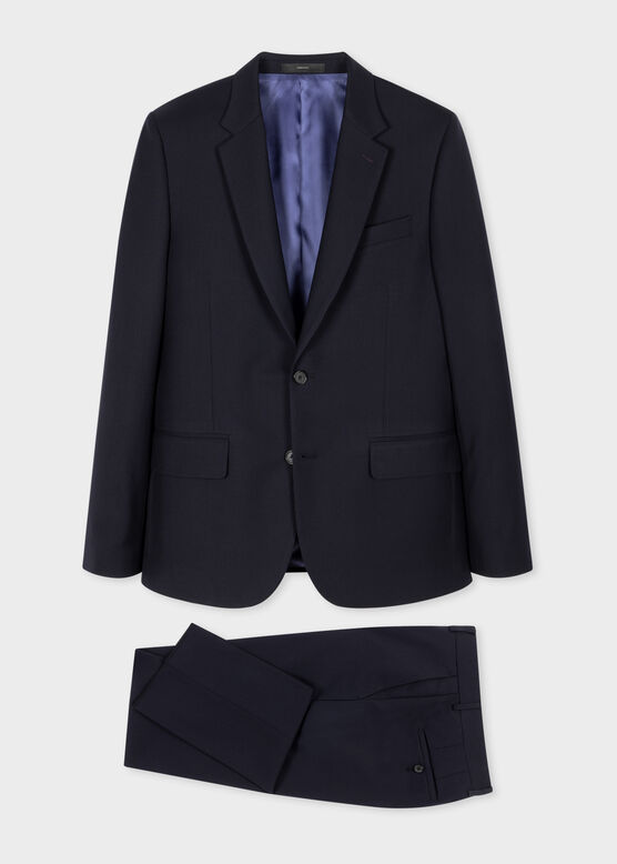 THE SOHO TAILORED FIT NAVY WOOL A SUIT TO TRAVEL IN, , hi-res