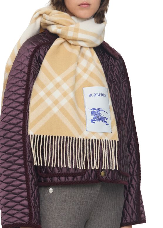 Check Cashmere Scarf, , hi-res