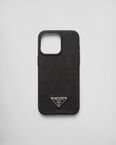 Saffiano leather cover for iPhone 15 Pro Max