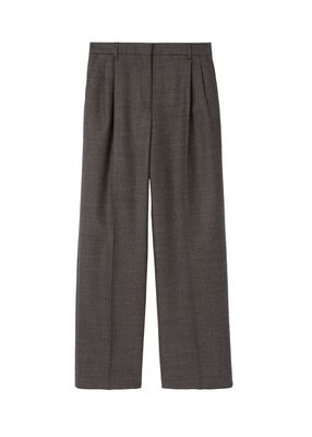 Puppytooth Wool Wide-leg Trousers