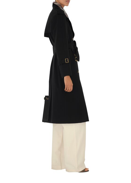 Long Check Collar Castleford Trench Coat, , hi-res