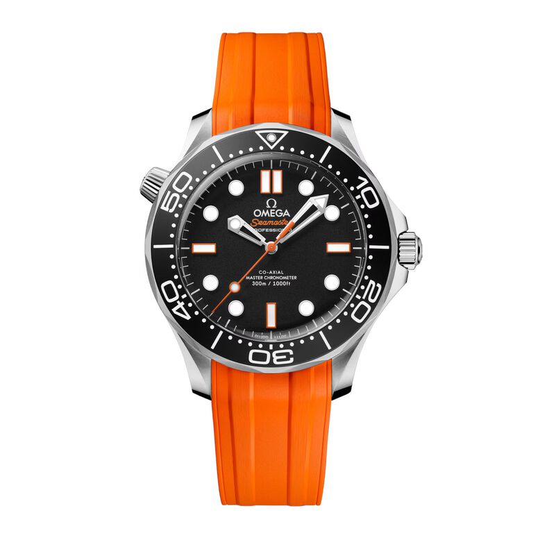 Seamaster Diver 300 Automatic 42mm Mens Watch Orange Rubber, , hi-res