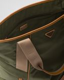 Re-Nylon and leather tote bag, , hi-res