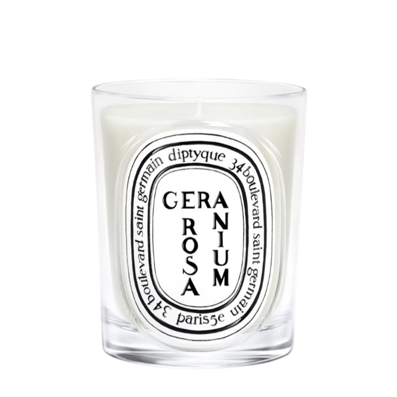 White Geranium Rosa Candle, , hi-res
