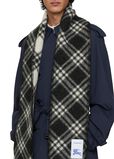 Narrow Check Wool Scarf, , hi-res