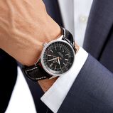 Navitimer Automatic 41 Black Leather Strap Watch, , hi-res
