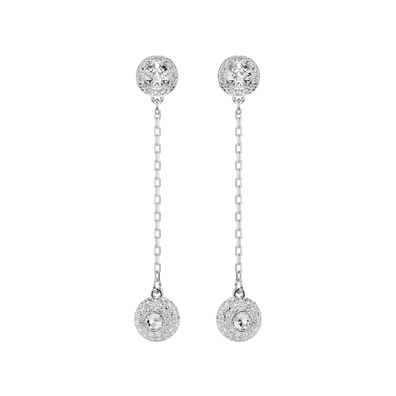 Una Earrings Crystal Rhodium Plated, , hi-res