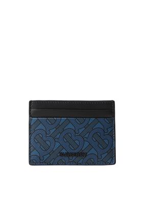 Monogram Print and Leather Card Case