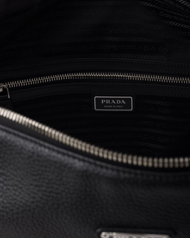 Large leather shoulder bag, , hi-res