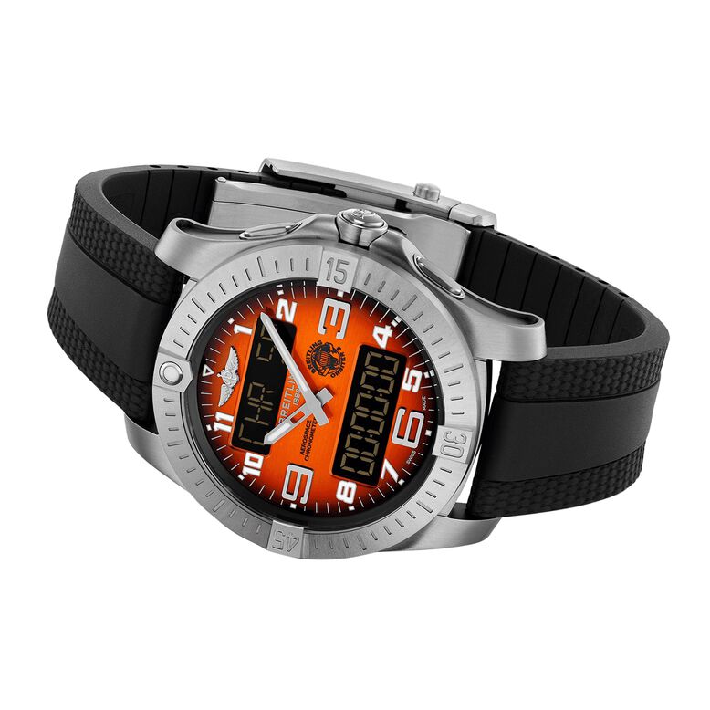 Aerospace B70 Orbiter 25th Anniversary 43mm Mens Watch Orange Rubber, , hi-res